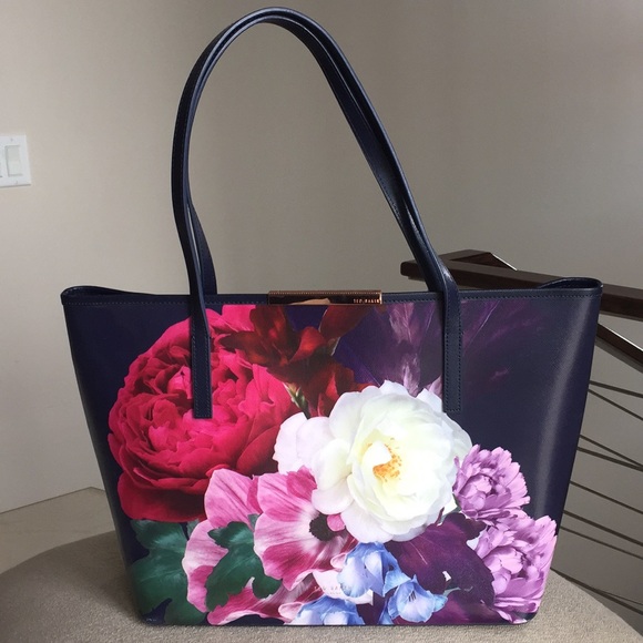 Ted Baker Handbags - Ted Baker large navy floral tote